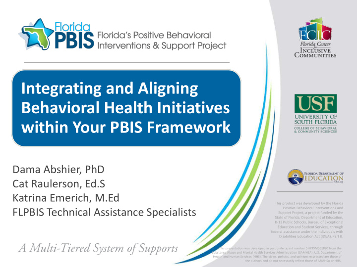 integrating and aligning behavioral health initiatives