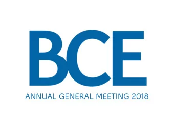 ANNUAL GENER  ANNUAL GENERAL MEETING 2018  L MEETING 2018  Safe harbour notice  Certain statements