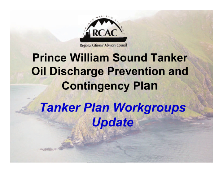 tanker plan workgroups update pws tanker plan workgroups