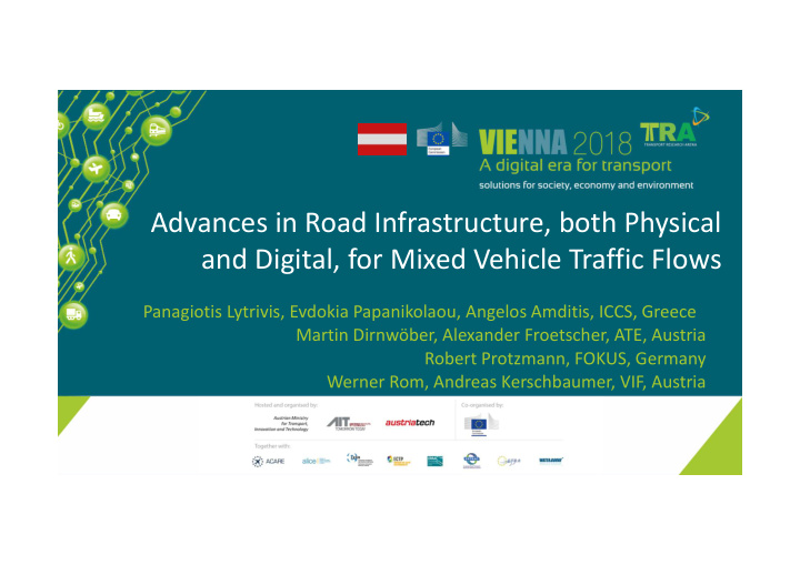 advances in road infrastructure both physical and digital