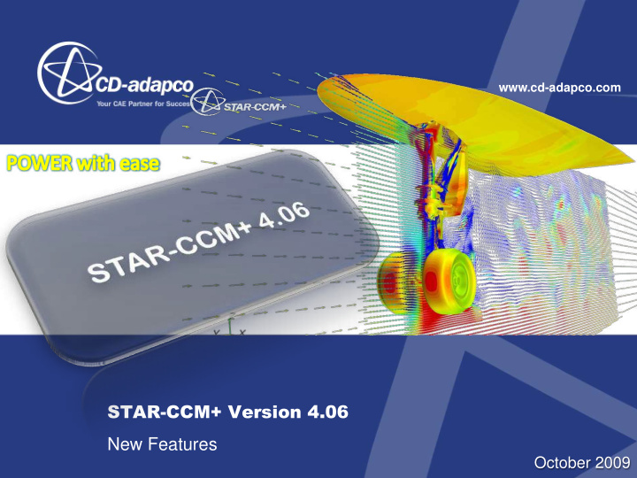 star ccm version 4 06 new features