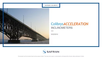 ACCELERATION  INCLINOMETERS  9/22/2016  This document and the information therein are the property