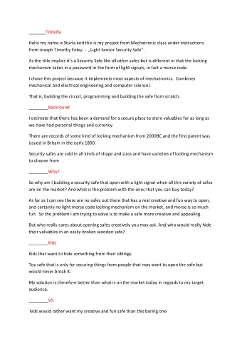 _______Titilsa  Hello my name is Sturla and this is my project from Mechatronic class under