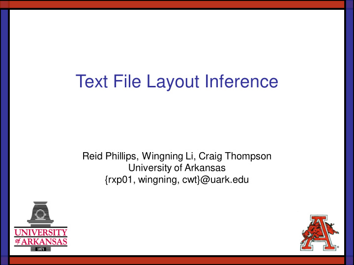 text file layout inference