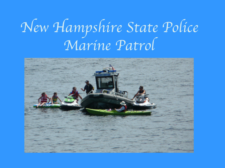 new hampshire state police marine patrol marine patrol