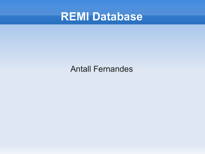 remi database