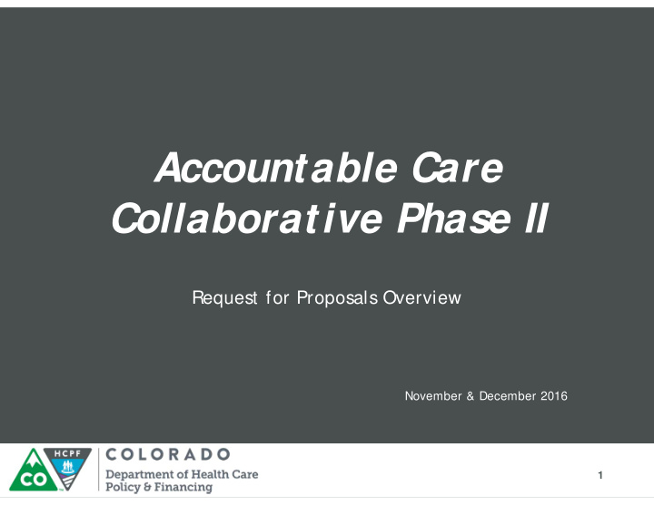 accountable care