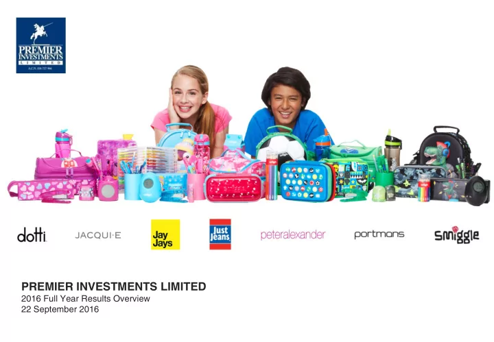premier investments limited