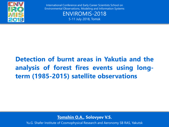 term 1985 2015 satellite observations