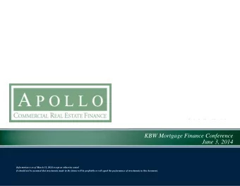 KBW Mortgage Finance Conference  June 3, 2014  Information is as of March 31, 2014 except as
