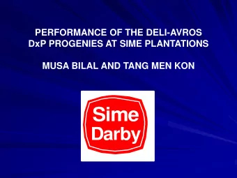 Sime  Darby  INTRODUCTION  MATERIALS AND METHODS  RESULTS  CONCLUSION  INTRODUCTION  OIL PALM