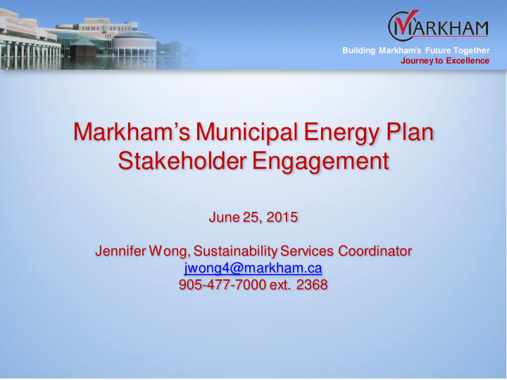markham s municipal energy plan stakeholder engagement