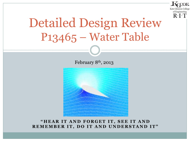 detailed design review