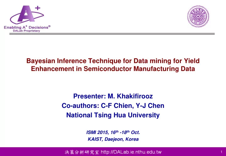 co authors c f chien y j chen