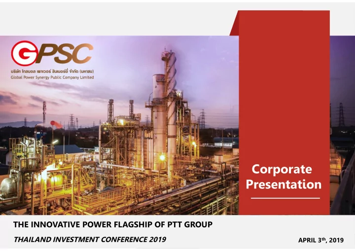 corporate presentation