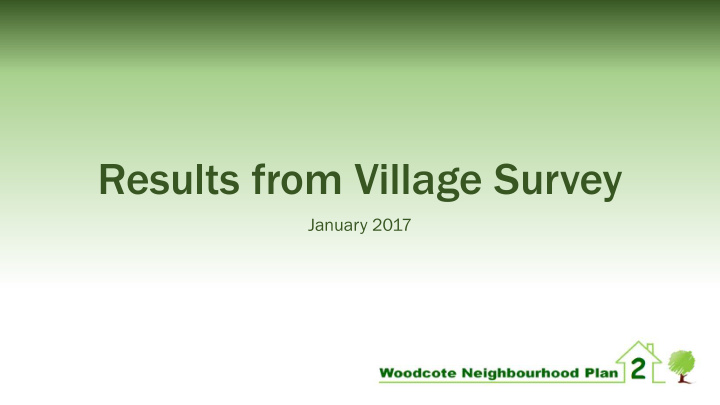 results from village survey