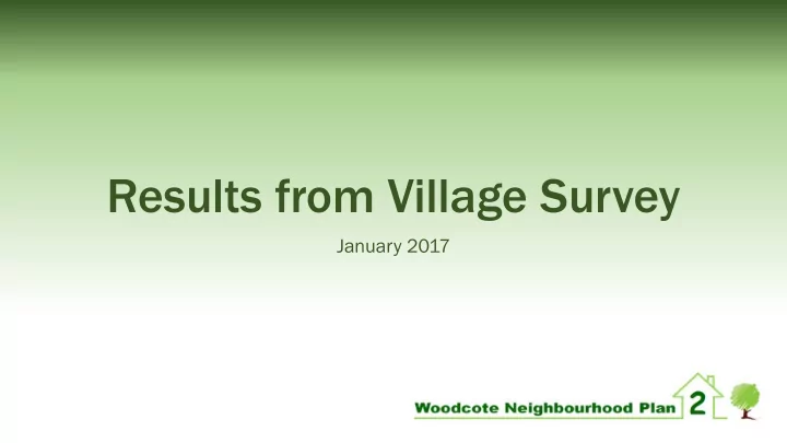 results from village survey
