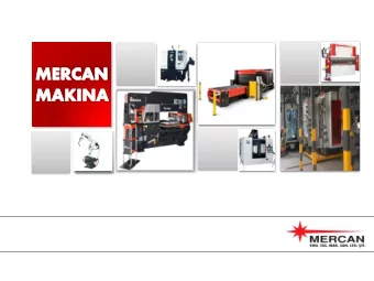 WHO WE ARE ?  Brief history of Mercan (Milestones)  CAPACITY  Plant/Labor  Machine