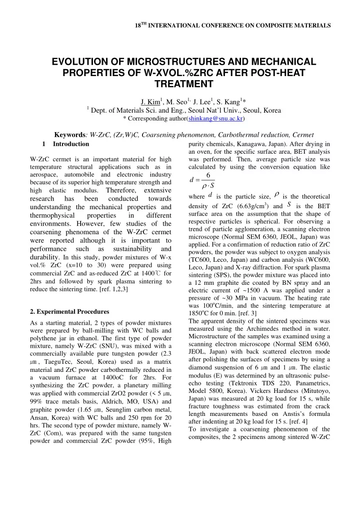 evolution of microstructures and mechanical properties of