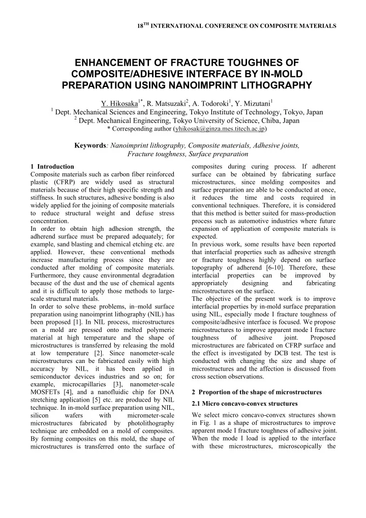 enhancement of fracture toughnes of composite adhesive