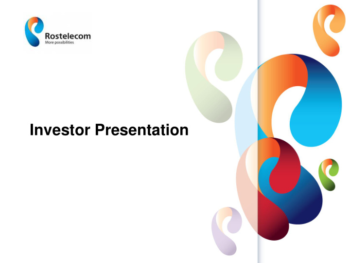 investor presentation today s presenters
