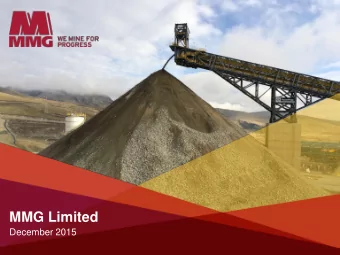 MMG Limited  December 2015  Our business  2  Corporate summary  Capital Structure  Millions