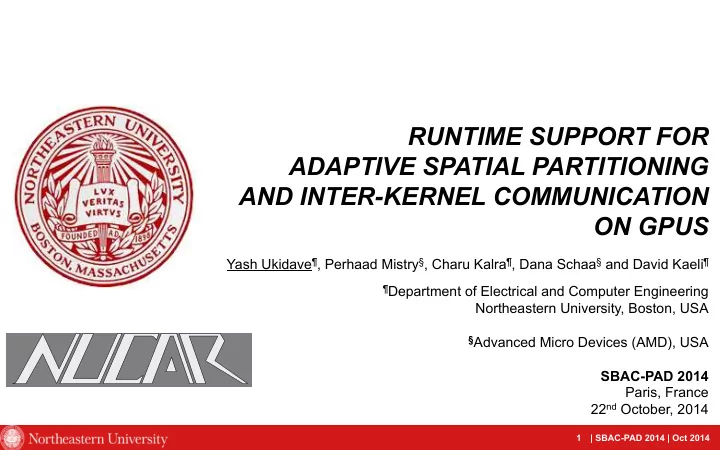runtime support for adaptive spatial partitioning and