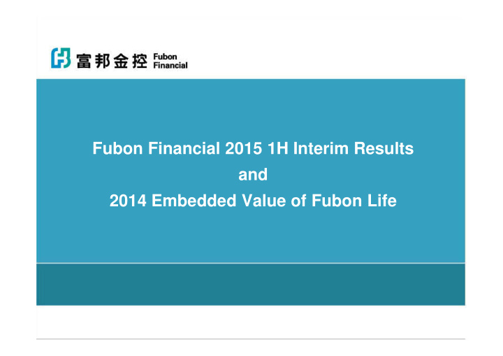 fubon financial 2015 1h interim results and and 2014