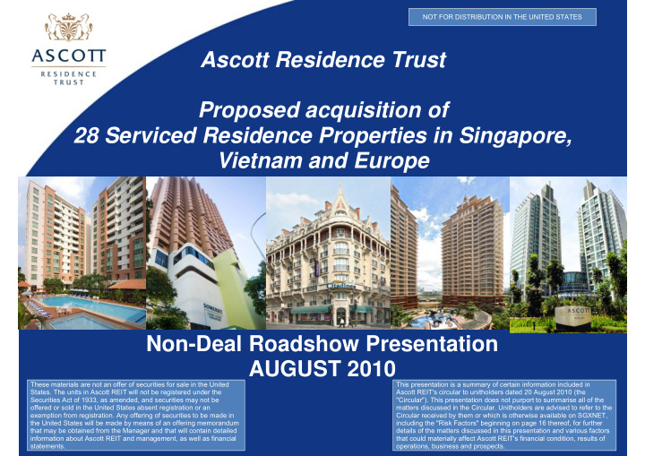ascott residence trust proposed acquisition of 28