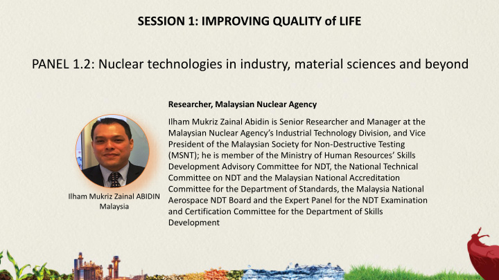 panel 1 2 nuclear technologies in industry material