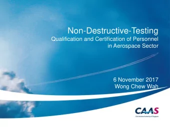 Non-Destructive-Testing  Qualification and Certification of Personnel  in Aerospace Sector  6