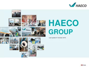 HAECO  GROUP  Last update 31 October 2019  Contents  1  3  Corporate Overview  Group Services