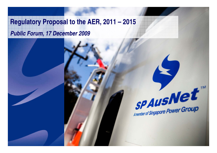 regulatory proposal to the aer 2011 2015
