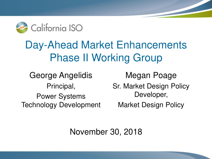 day ahead market enhancements phase ii working group