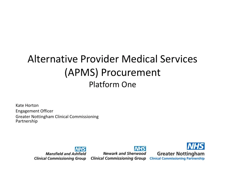 apms procurement