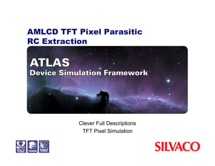 amlcd tft pixel parasitic rc extraction