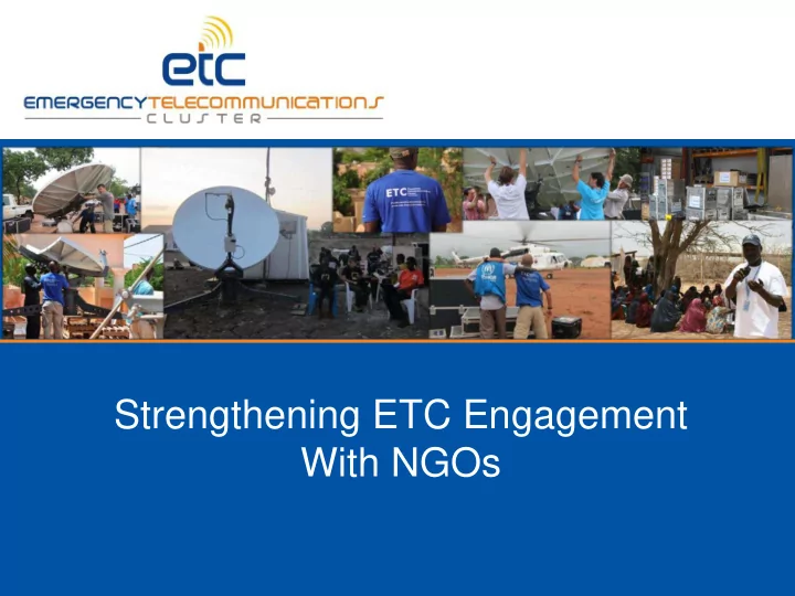 strengthening etc engagement