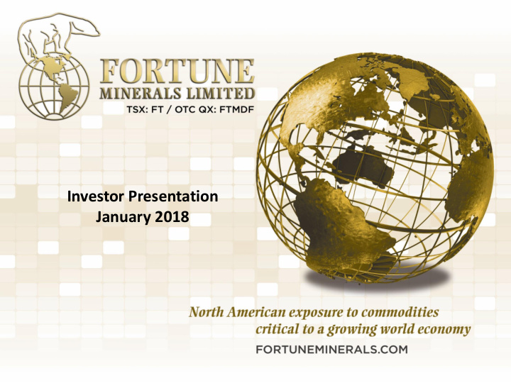 investor presentation january 2018