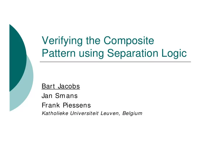 verifying the composite pattern using separation logic