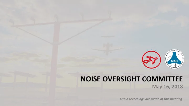 noise oversight committee