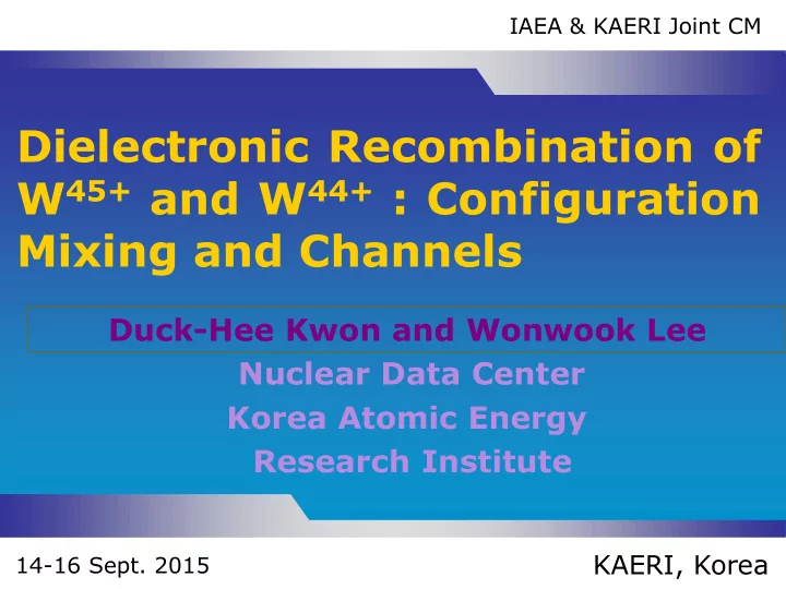 dielectronic recombination of