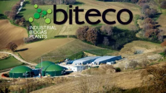 INDUSTRIAL  BIOGAS  PLANTS  ABOUT COMPANY  OUR SERVICES  - technology development;  BITECO BIOGAS