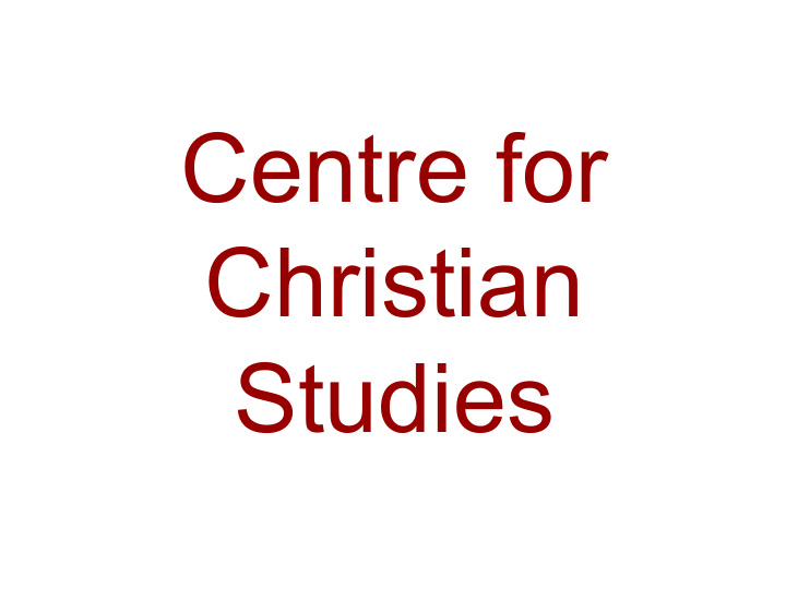 centre for christian