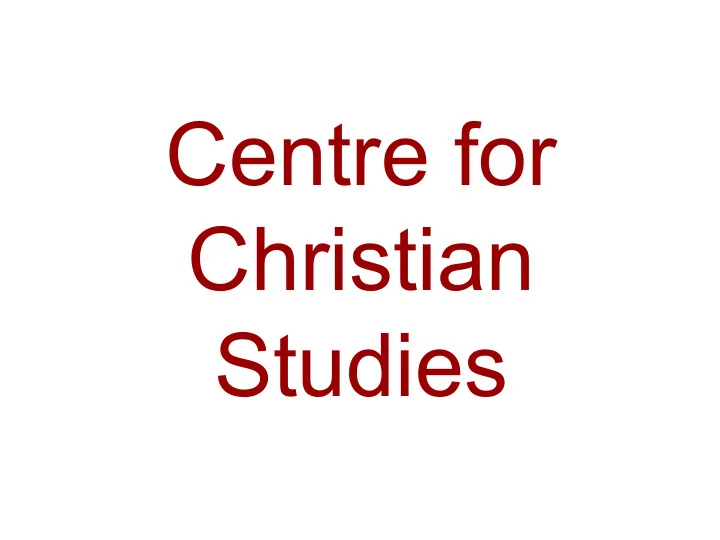 centre for christian