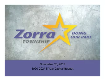 November 20, 2019 2020  2024 5 Year Capital Budget  2020-2024 5 Year Capital Budget Plan  Both