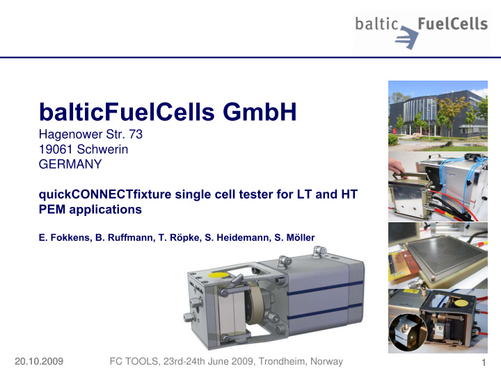 balticfuelcells gmbh hagenower str 73 19061 schwerin