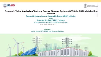Economic Value Analysis of Battery Energy Storage System (BESS) in BRPL distribution  network