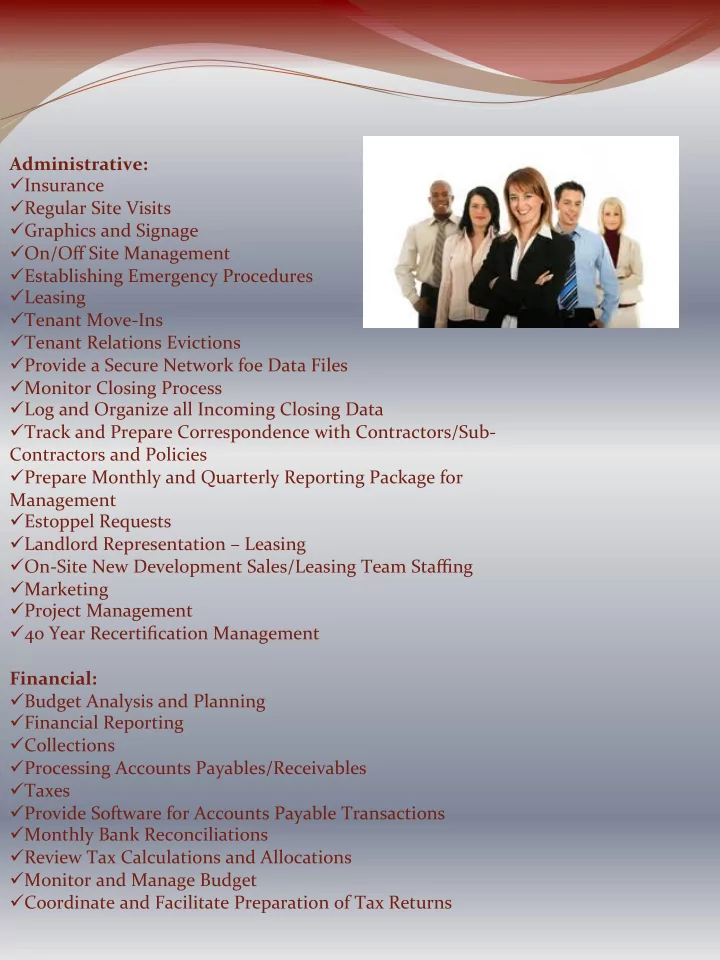 administrative insurance regular site visits graphics and