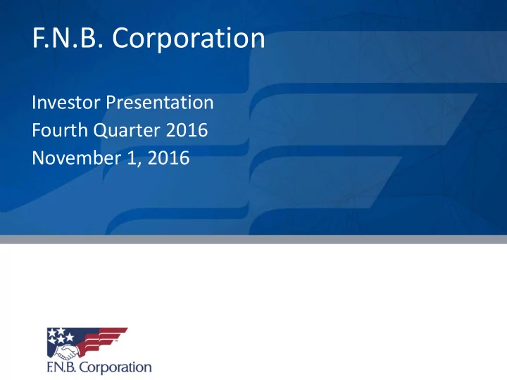 f n b corporation