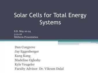 Systems  S.D. May 10-24  3-11-10  Midterm Presentation  Dan Congreve  Jay Eggenberger  Kang Kang